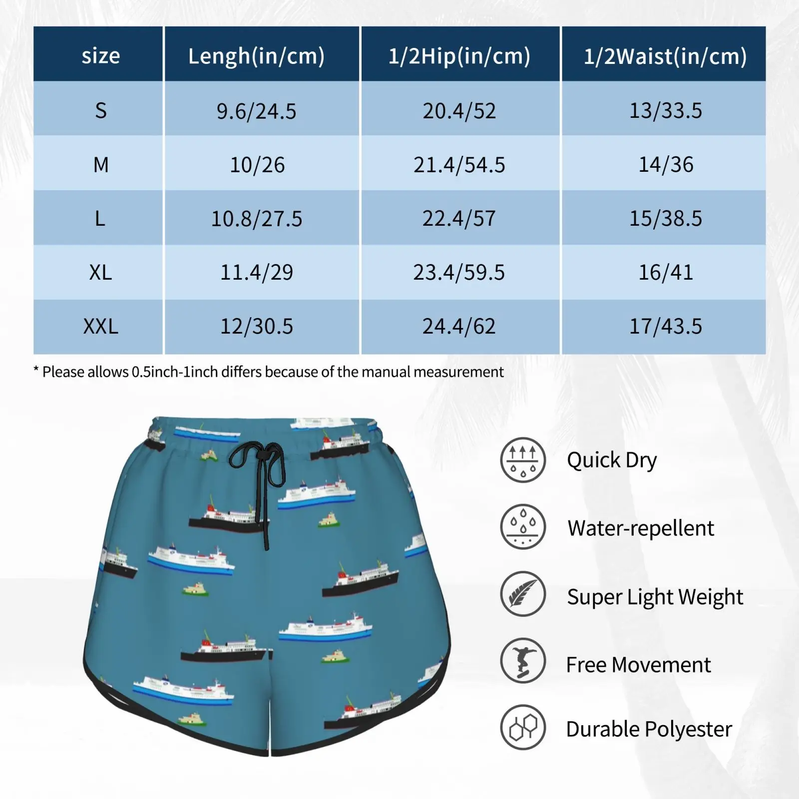

Big Man's Big Ferries Swim Shorts Women Beach Shorts Scotland Ferry Boat Australia Sydney Sea Calmac Northlink Aussie
