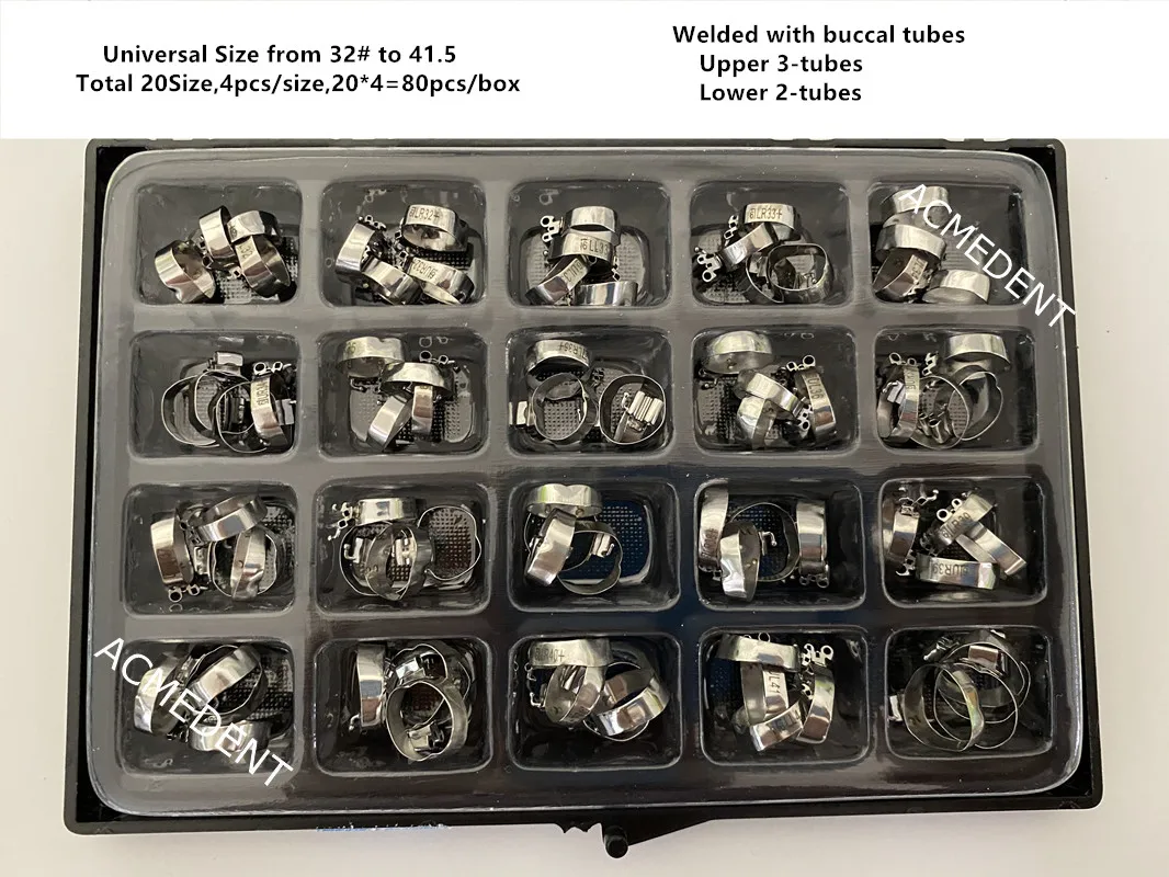 

1 коробка, Стоматологические Ортодонтические полосы, молярная полоса, буккальные трубки, трансформируемые U Triple L Dou