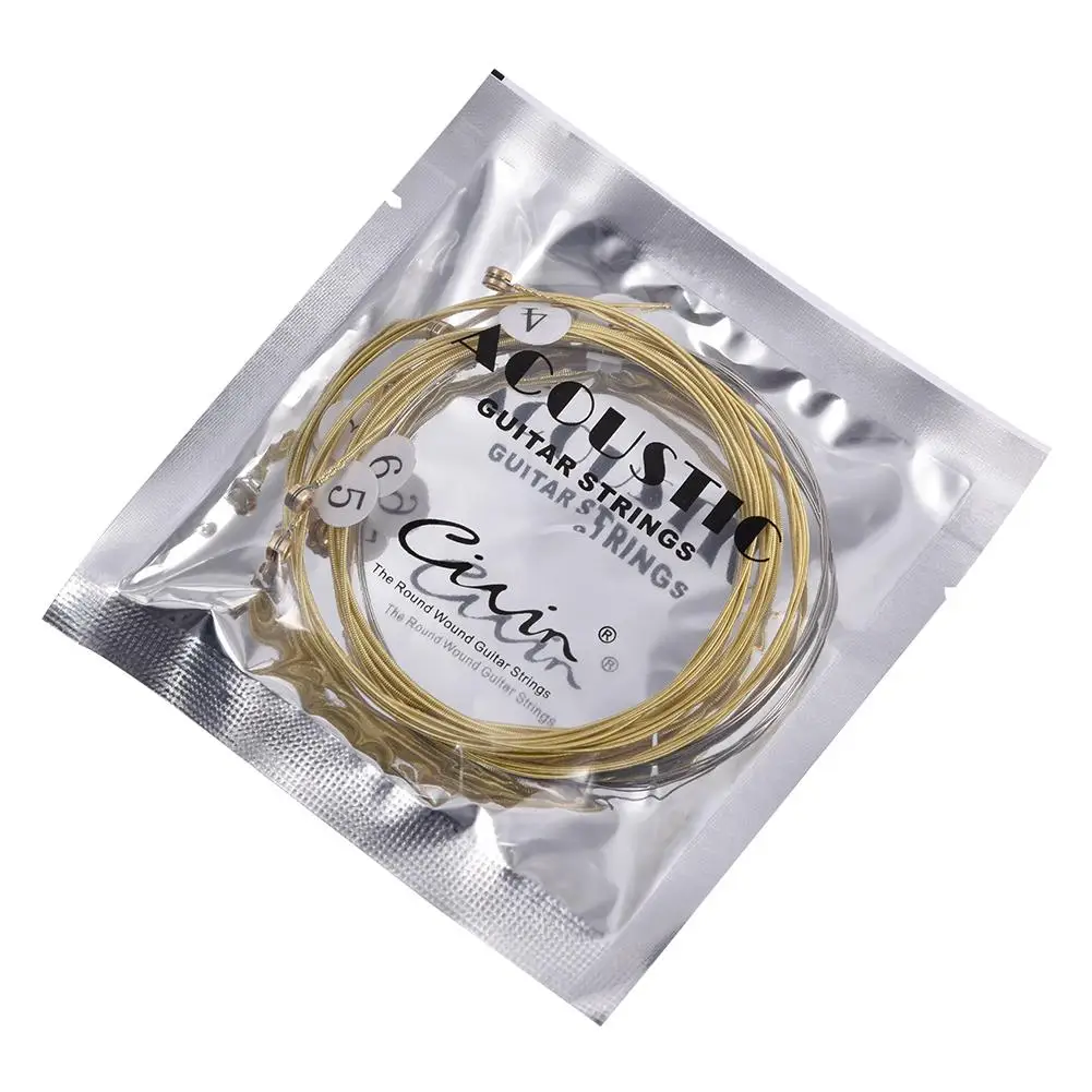 

6pcs/set Universal Acoustic Guitar String Brass Hexagonal Steel Core Strings For Musical Instruments Guitars Strings Guitar Part