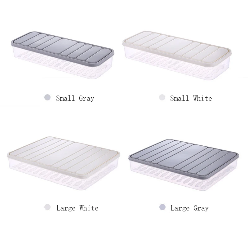 

Japanese-Style Home Refrigerator Food Storage Box Square Plastic Single-Layer Sealed Box Transparent Preservation Storage BoxS/L