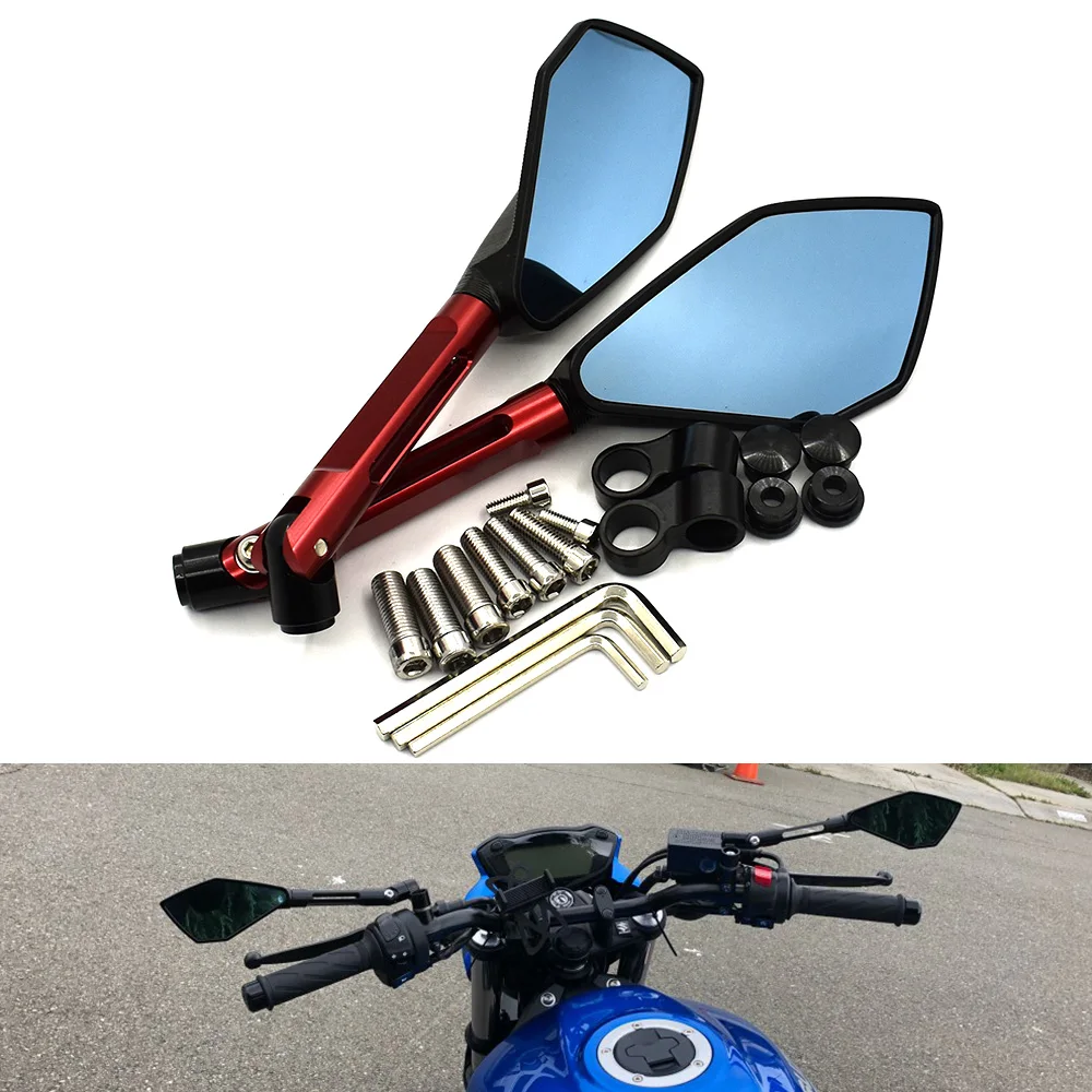 Универсальное 8 мм 10 алюминиевое CNC мотоциклетное зеркало заднего вида для