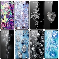 tempered glass mobile phone cases for huawei mate 20 30 40 p20 p30 p40 lite pro plus p smart 2019 bags luxury diamond jewelry