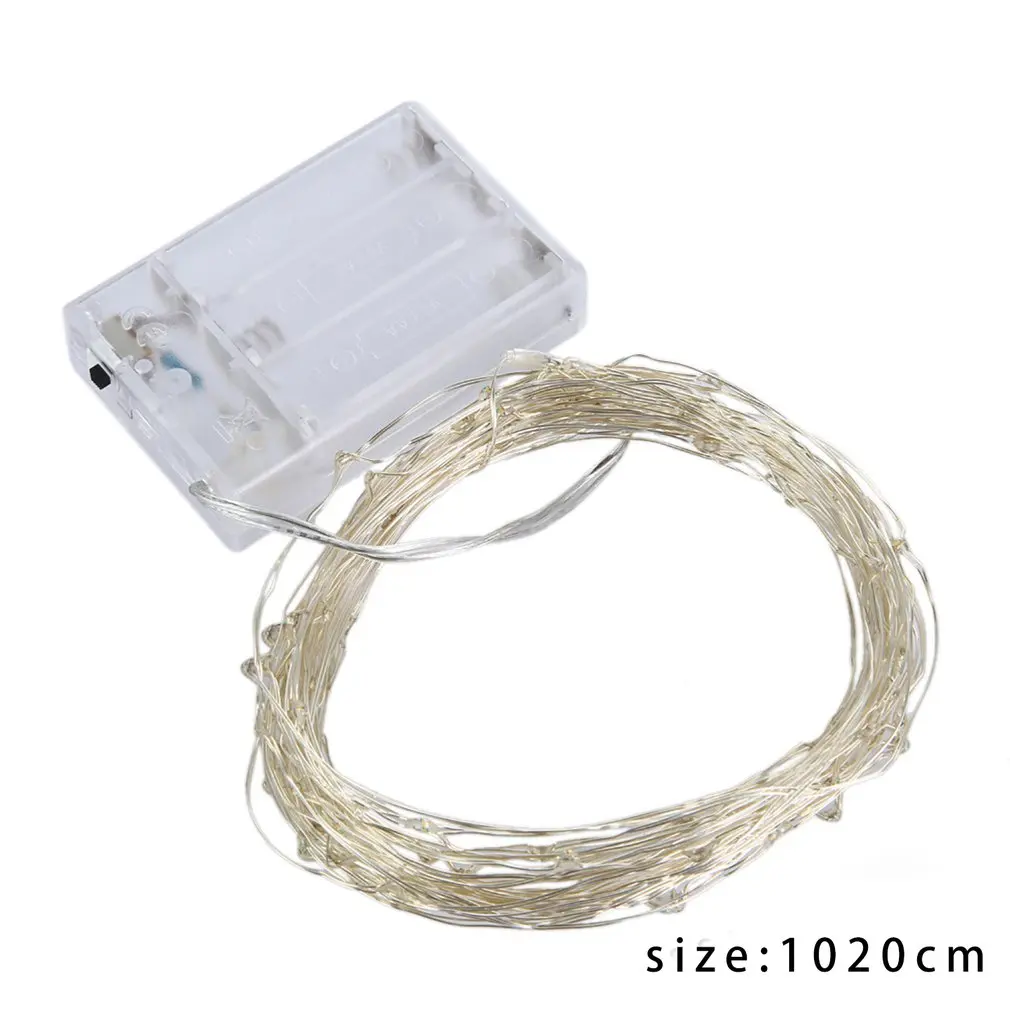 

10M Copper Silver Wire 100 LED String lights Waterproof Holiday lighting For Fairy Christmas Tree Wedding Party Decoration