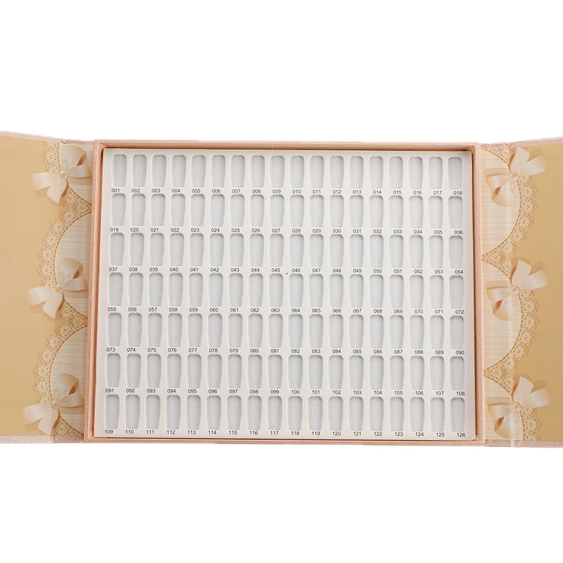 

126 Tips Nail Display Book Polish Display Manicure Nail Color Board Card Palette Chart Practice Showing Shelf Nail Art Tool