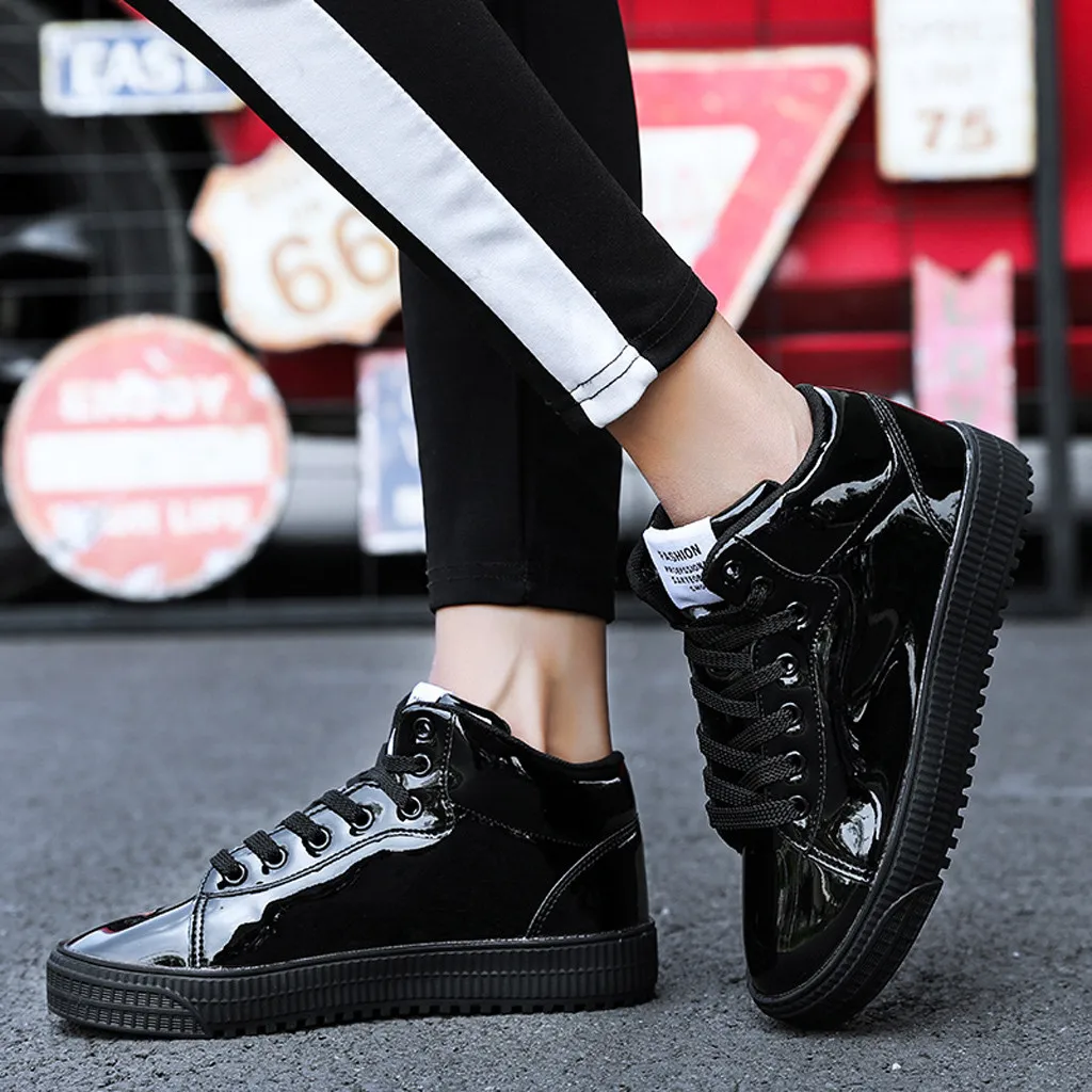 Кроссовки мужские глянцевые цветные зеркальные кожа блестки повседневная обувь