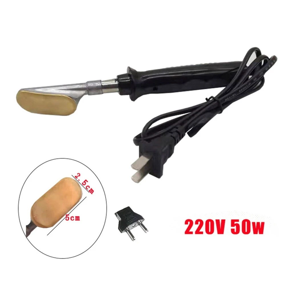 

Electric Soldering Iron with Plastic Handle Flat Tip for Car Bumper Repair 50W 220V Plastic Crack Repair Spatula Smoothing Tools