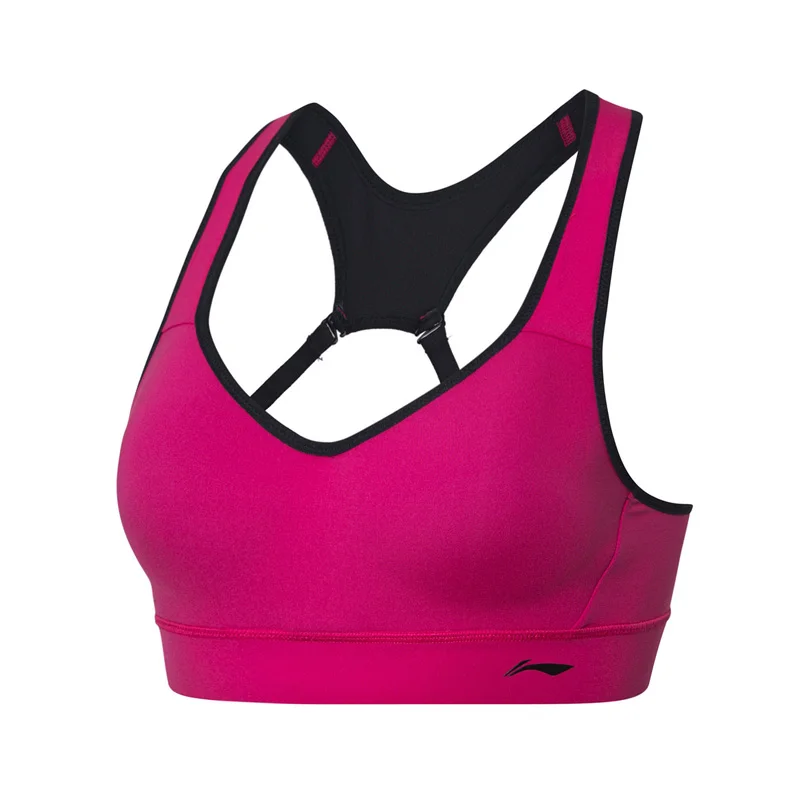 Женские спортивные поддерживающие бюстгальтеры Li Ning облегающие топы с