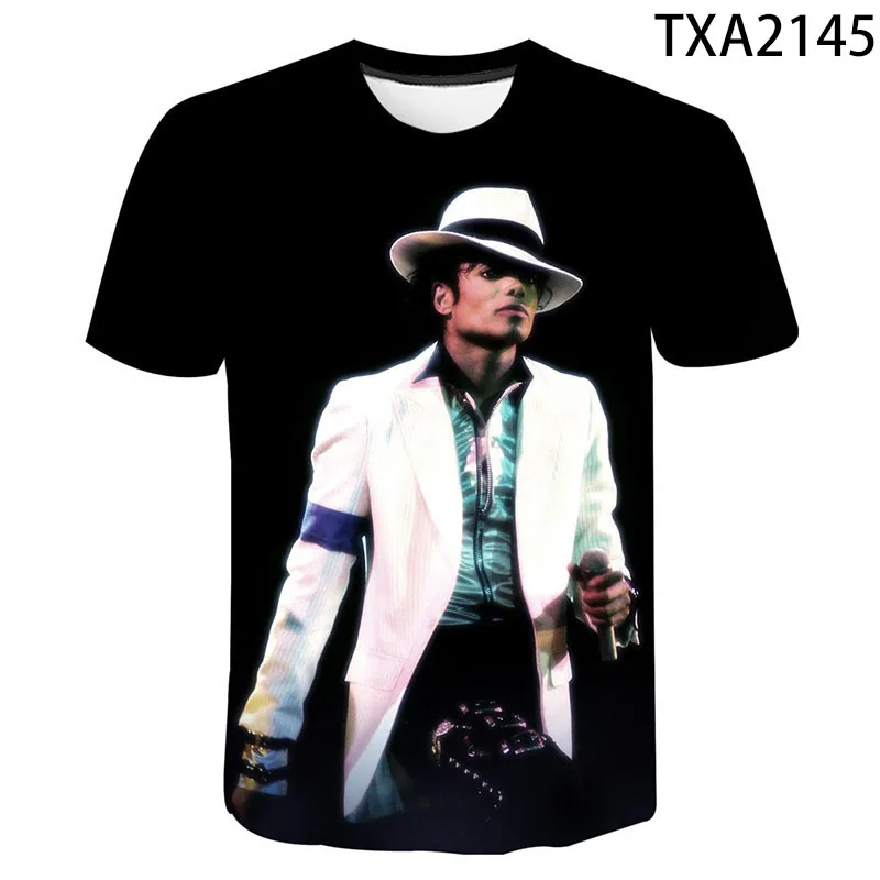 

2021 3d hip-hop t-shirt for men, women, boys and girls, popular michael jackson t-shirt