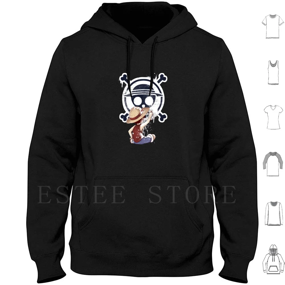 Luffy Hoodies Long Sleeve Luffy Pirate Sanji Zoro Nami Usopp Chopper Robin Franky Hat Monkey D Luffy Ace