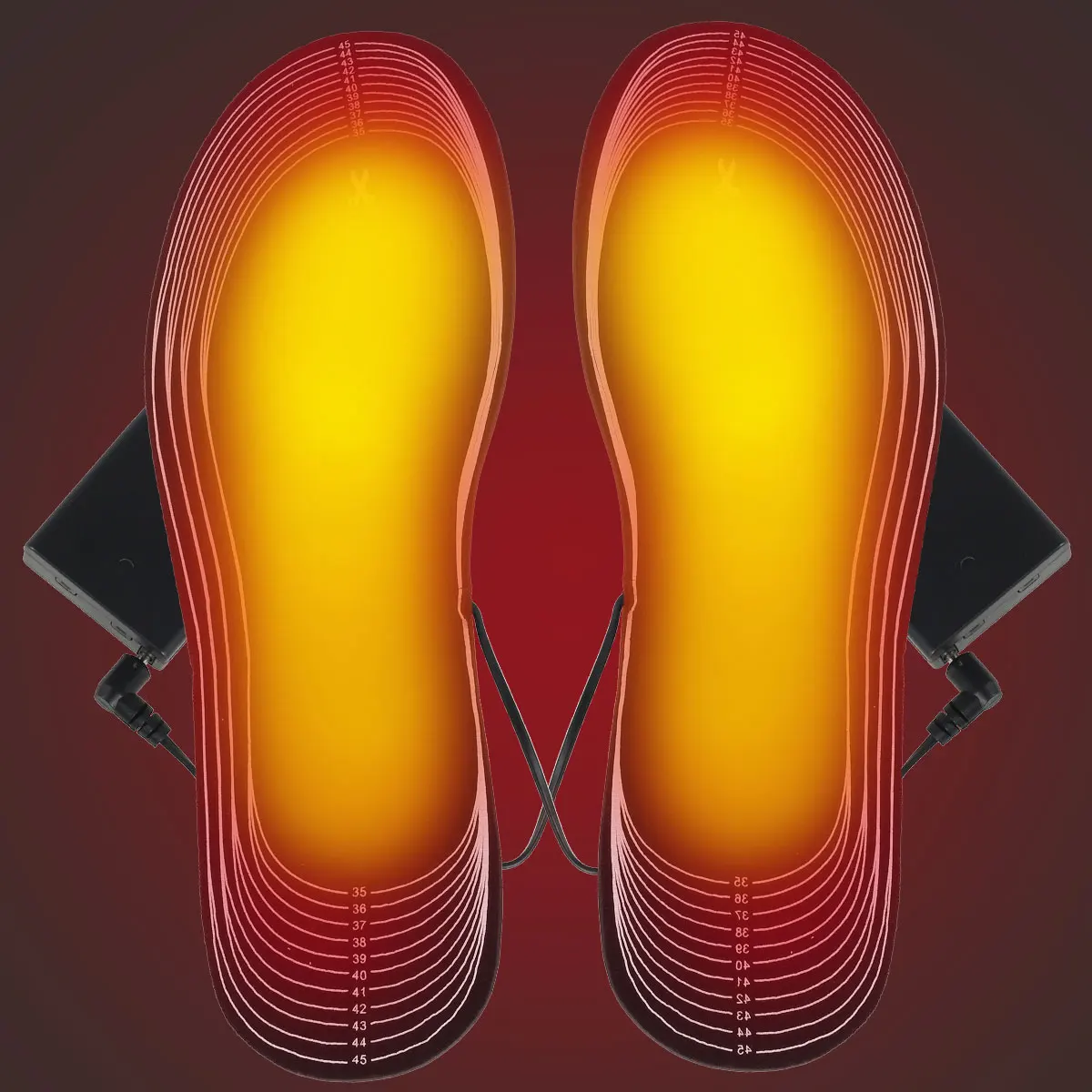 

USB Heating Insole Electric Heated Thermal Insoles USB Rechargeable Heating Shoes Pad Winter Warmer Feet Heater Unisex Warmer