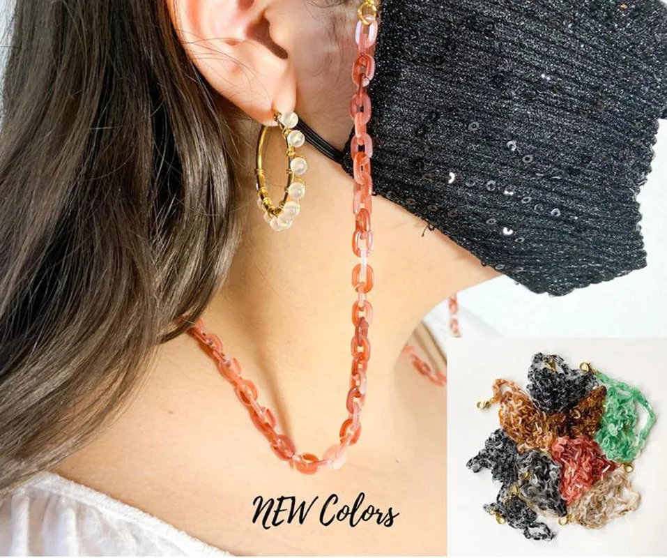 2020 шикарная модная женская акриловая разноцветная маска леопарда с держателем