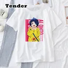Женские футболки с принтом в стиле японского аниме, топы с рисунком чудо-яйца, приоритет Ohto Ai, размера плюс, летние белые футболки