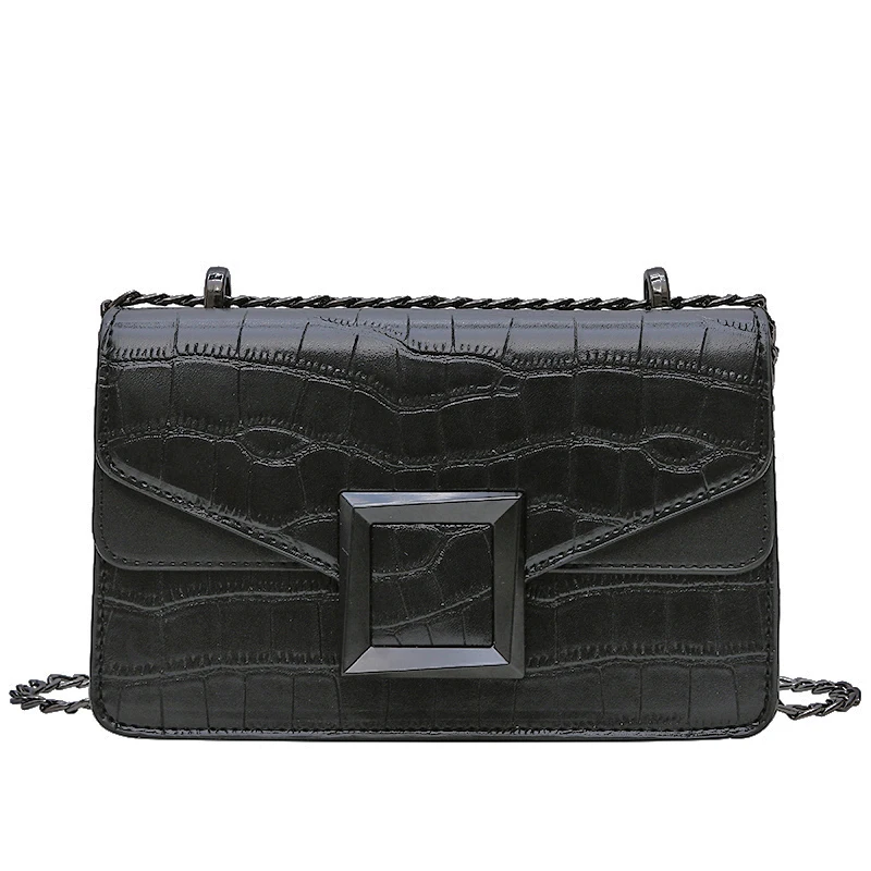 

Crossbody Bags for Women Stone Pattern PU Leather Bags 2021 Small Shoulder Simple Bag Female Luxury Chain Handbags and Purses