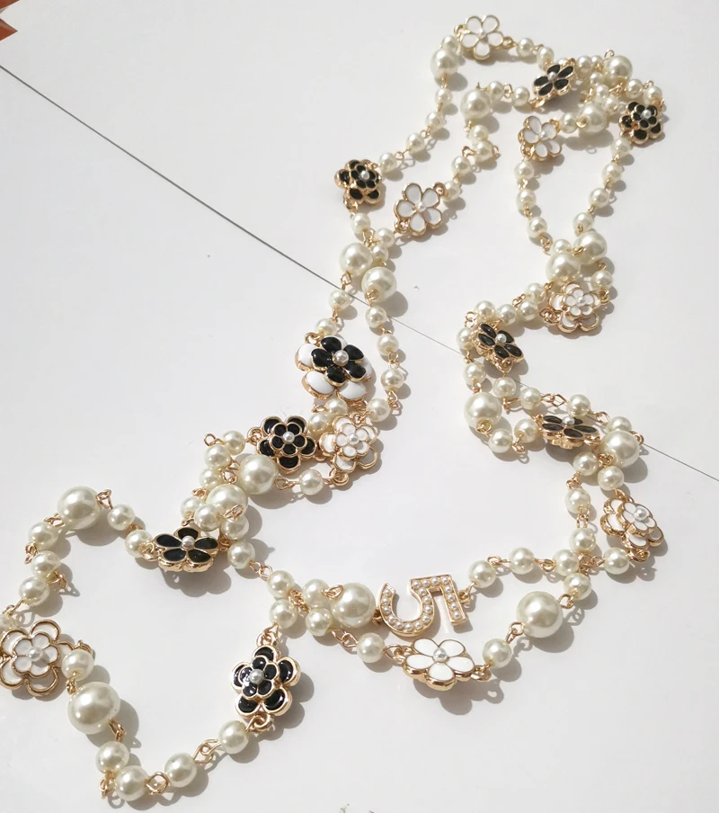 Модное многослойное длинное ожерелье-цепочка на свитер для женщин модные