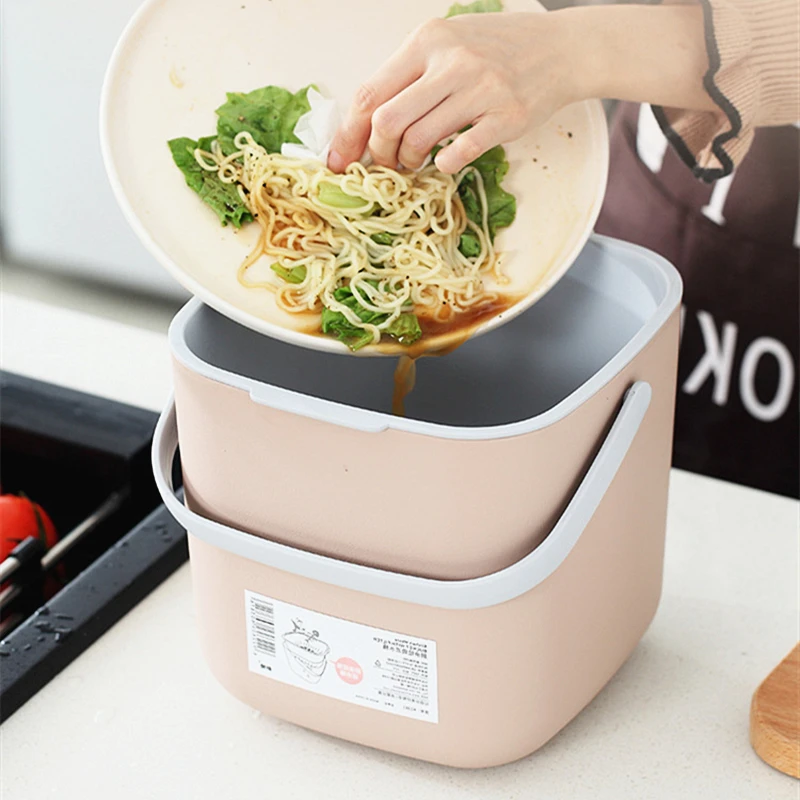 2 Layer Kitchen Plastic Trash Bin Compost Waist Garbage Can Rubbish Accessories Fruit Vegetable Food Washing Drainer | Дом и сад