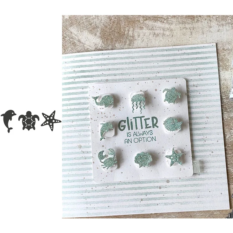 Металлические режущие штампы для подводной медузы Дельфина морская звезда Кит