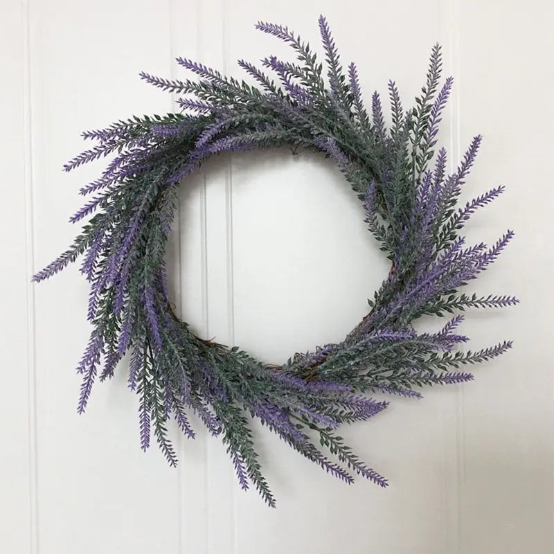 

Artificial Lavender Flowers Wreath Spring Wreath Outdoor for front Door Dropshipping