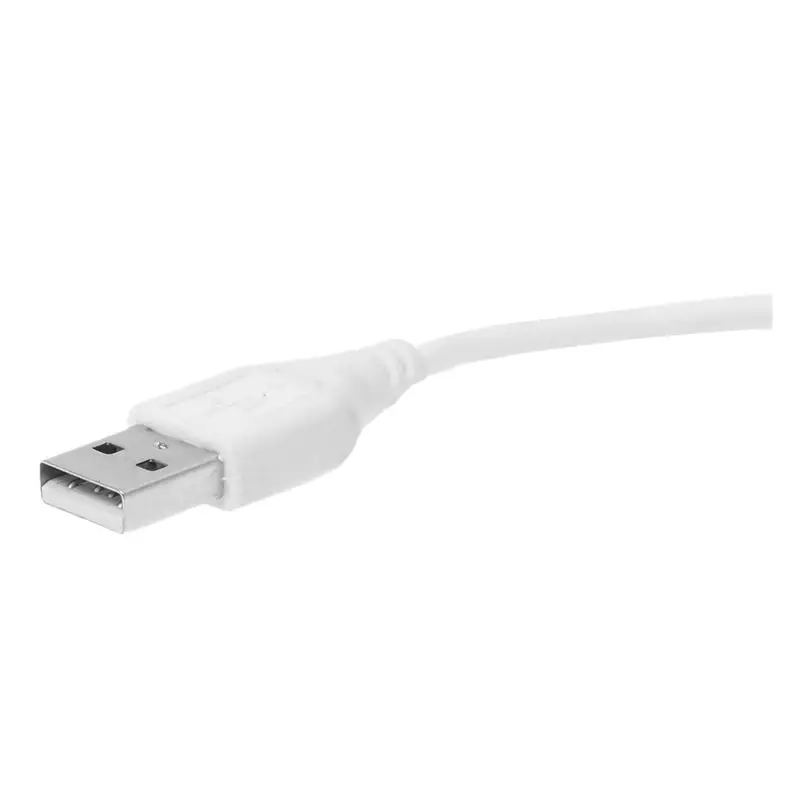 

White o 3.5mm Male to USB 2.0 Male M/M Connector Charge Cable 15cm