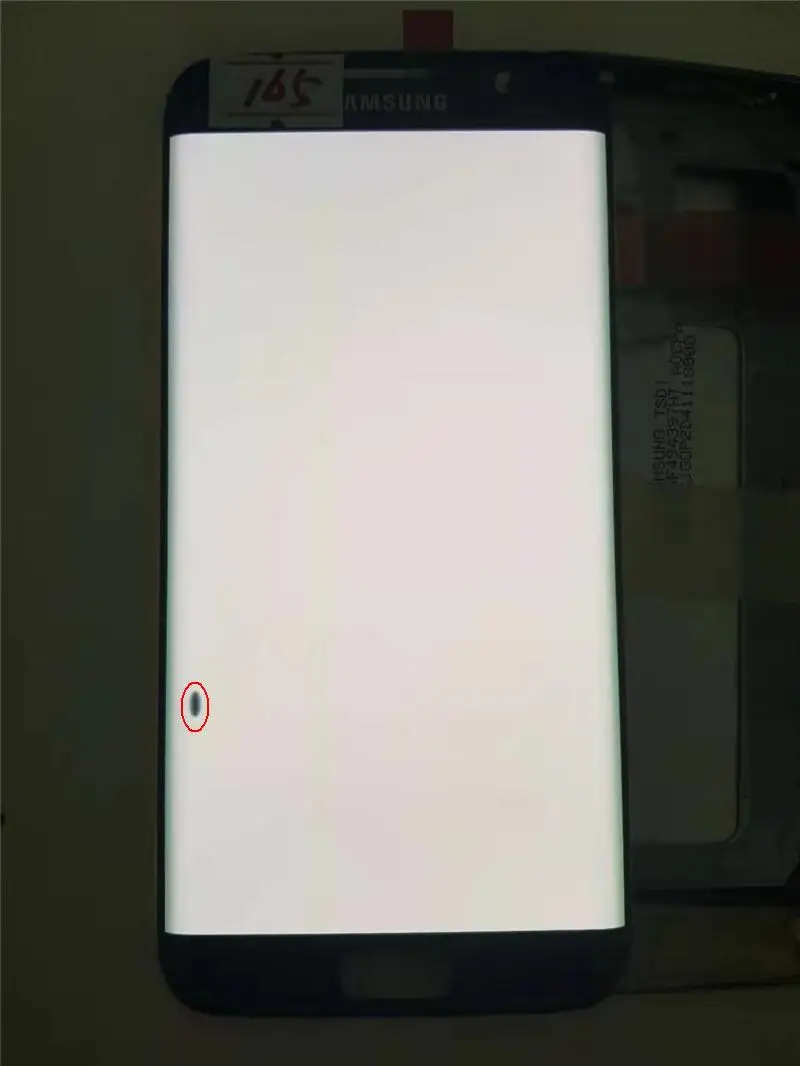 NO.165 Black 100%ORIGINAL 5.5'' AMOLED LCD for SAMSUNG Galaxy s7 edge G935 G935F Touch Screen Digitizer Display With Black Dots - Цвет: NO.165 Black