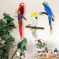 3 pcs three dimensional parrot animal paper honeycomb kids toys animal paper ornaments window childrens day party decoration