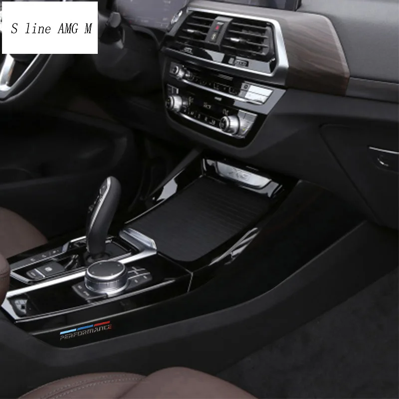 

Автомобильный Стайлинг для BMW X3 G01 G08 X4 G02, интерьер, центральная консоль, рычаг переключения передач, подлокотник, наклейки, Боковая Отделка, ...