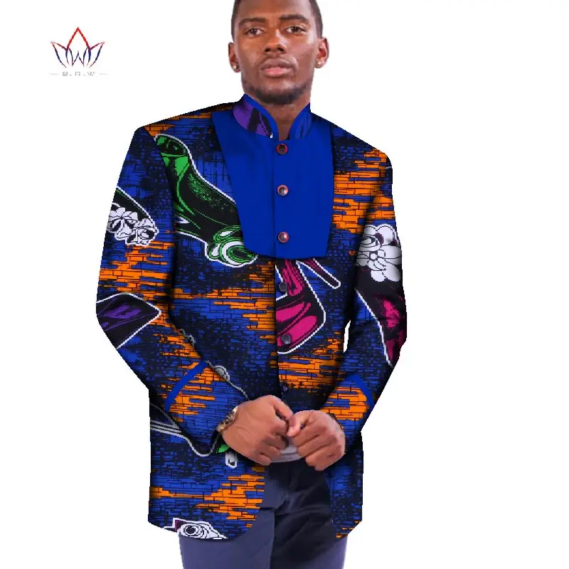 Африканская куртка для мужчин Африканский Мужской Топ с длинным рукавом