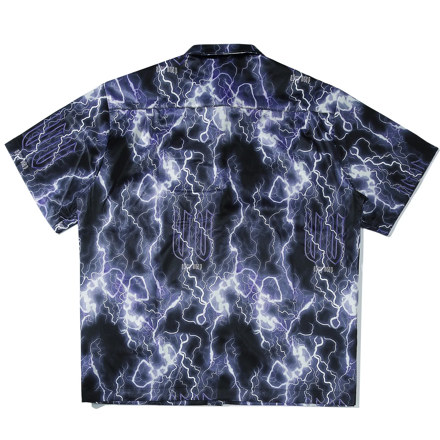 

Hawaii lightning Print Beach Shirt Men Harajuku Fashion Streetwear Tops 2020 Vacation Casual Cotton Loose Couples Short Sleeve