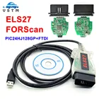 Считыватель кодов V2.3.8 OBD2 ELS27 FORScan работает для чипа Green PCB FTDI + PIC24HJ128GP лучше, чем ELM327