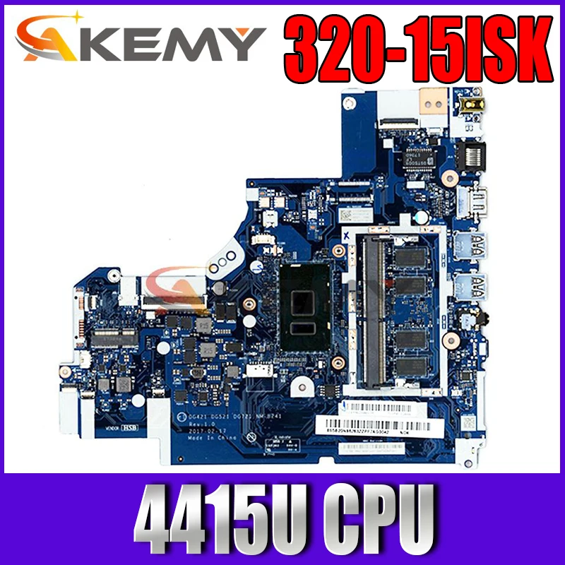 

5B20N95885 DG421 DG521 DG721 NM-B241 For lenovo ideapad 520-15IKB 320-15ISK 320-17ISK Laptop Motherboard SR348 Pentium 4415U CPU