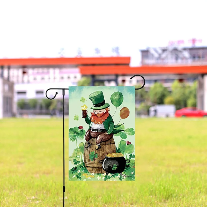 Новая мода 30*45 см ирландский день Святого Патрика мини двор баннер сад флаг
