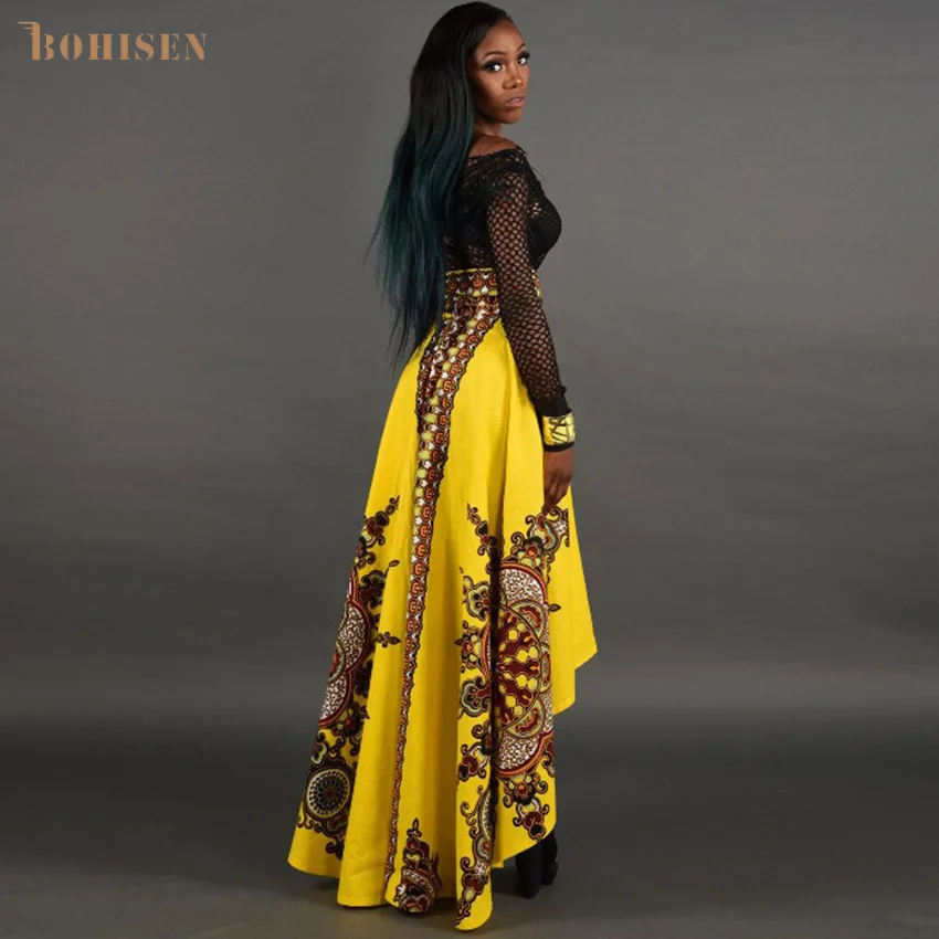 BOHISEN Африканский принт женские юбки модные Дашики африканские платья для женщин