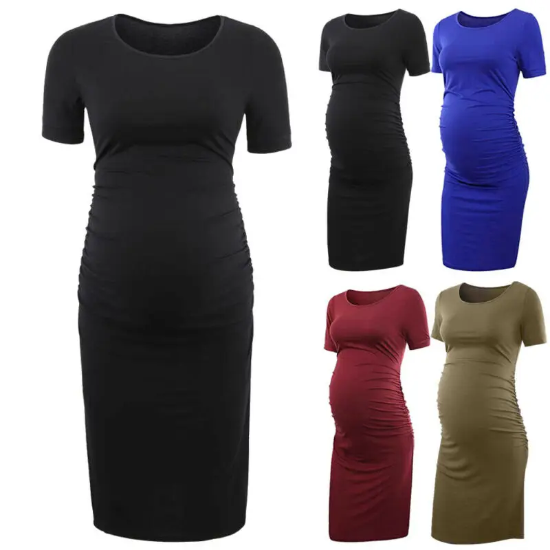 Модное женское платье для беременных длинное платье-карандаш на бретельках