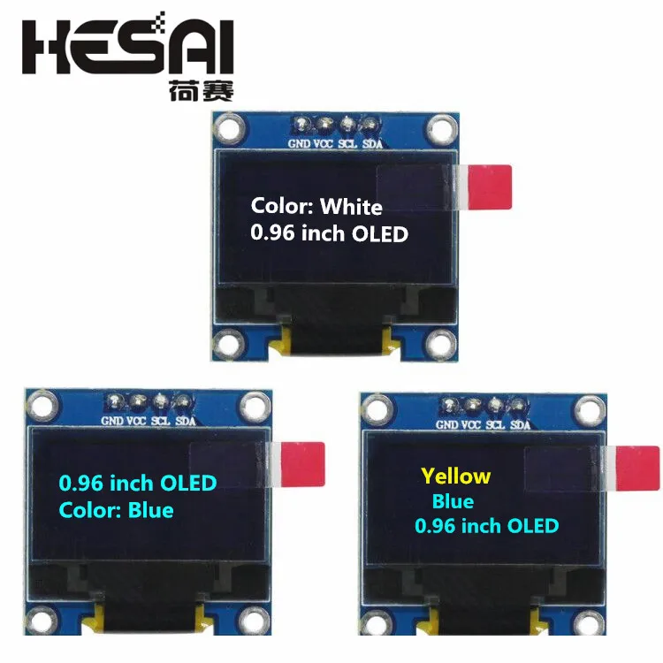 Модуль OLED дисплея 0 96 дюйма 128x64 синий/белый/желтый синий IIC общаться для arduino Diy