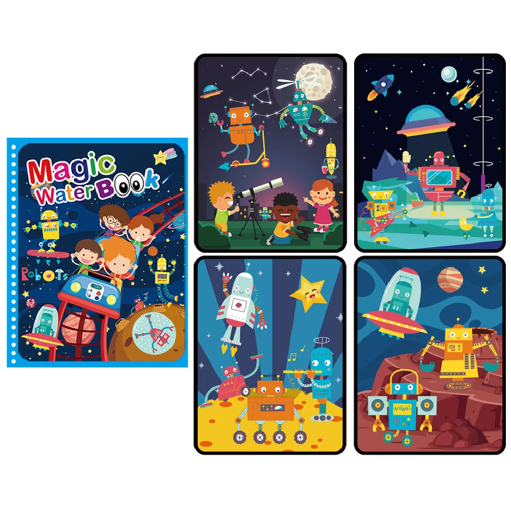 

Funny Water Drawing Coloring Picture Book Reusable Painting Montessori Toys