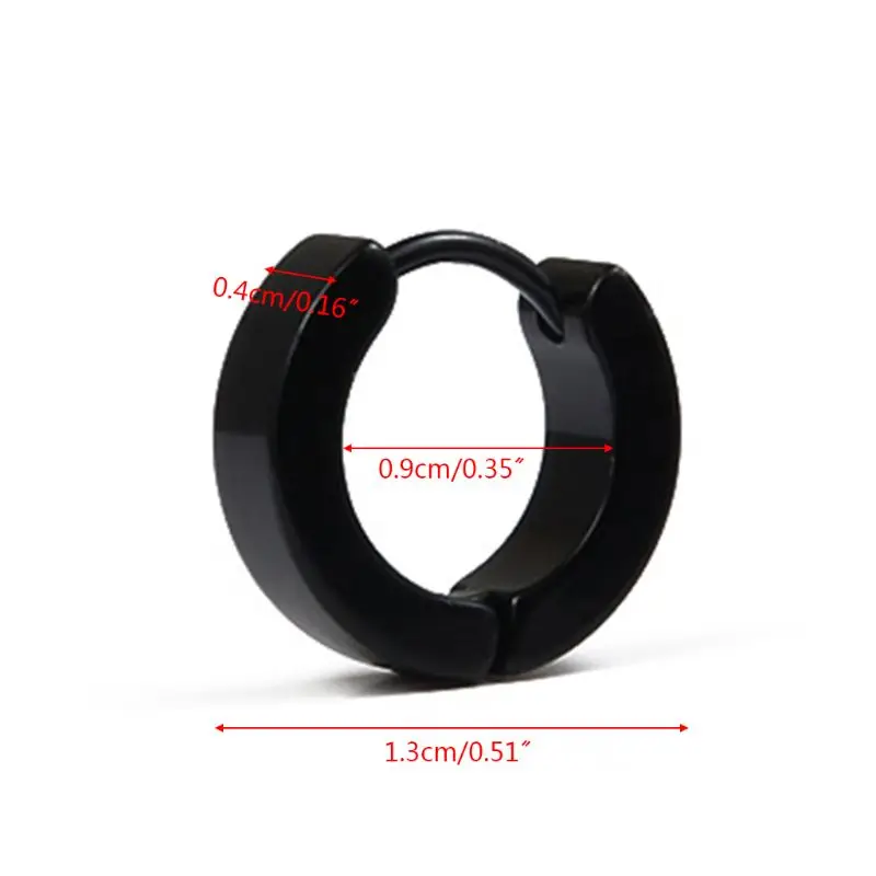 

Black Matt Stripe Stainless Steel Earrings Titanium Steel for Men & Women