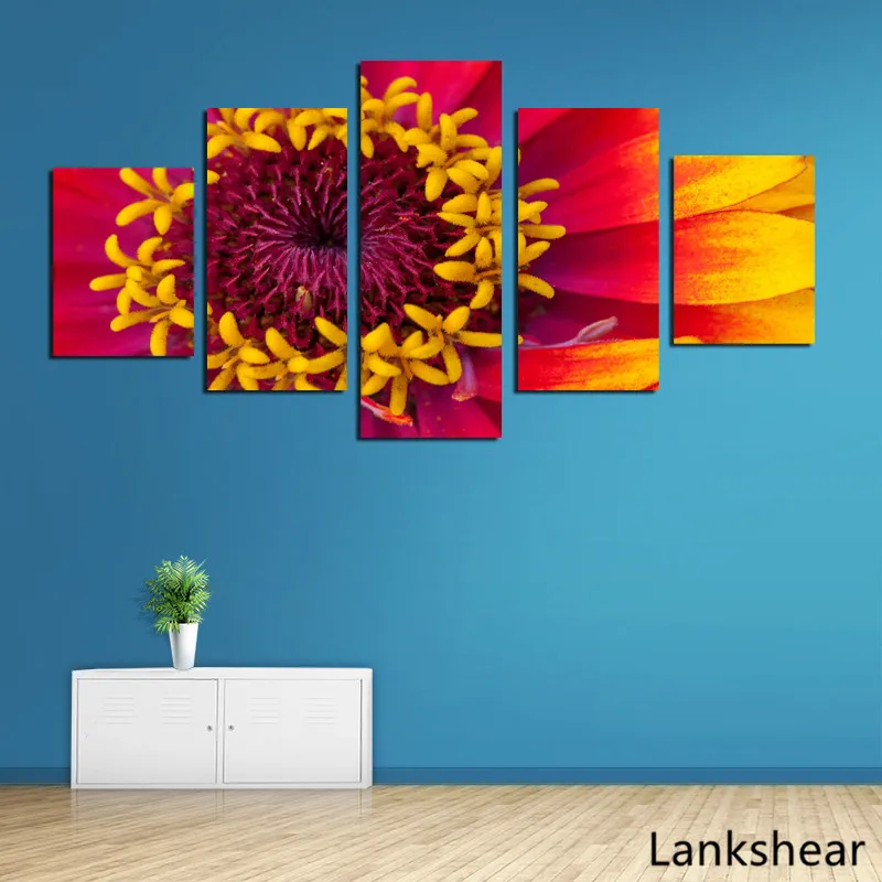 Картина на холсте настенные картины домашний декор рамка 5 шт. цветочные