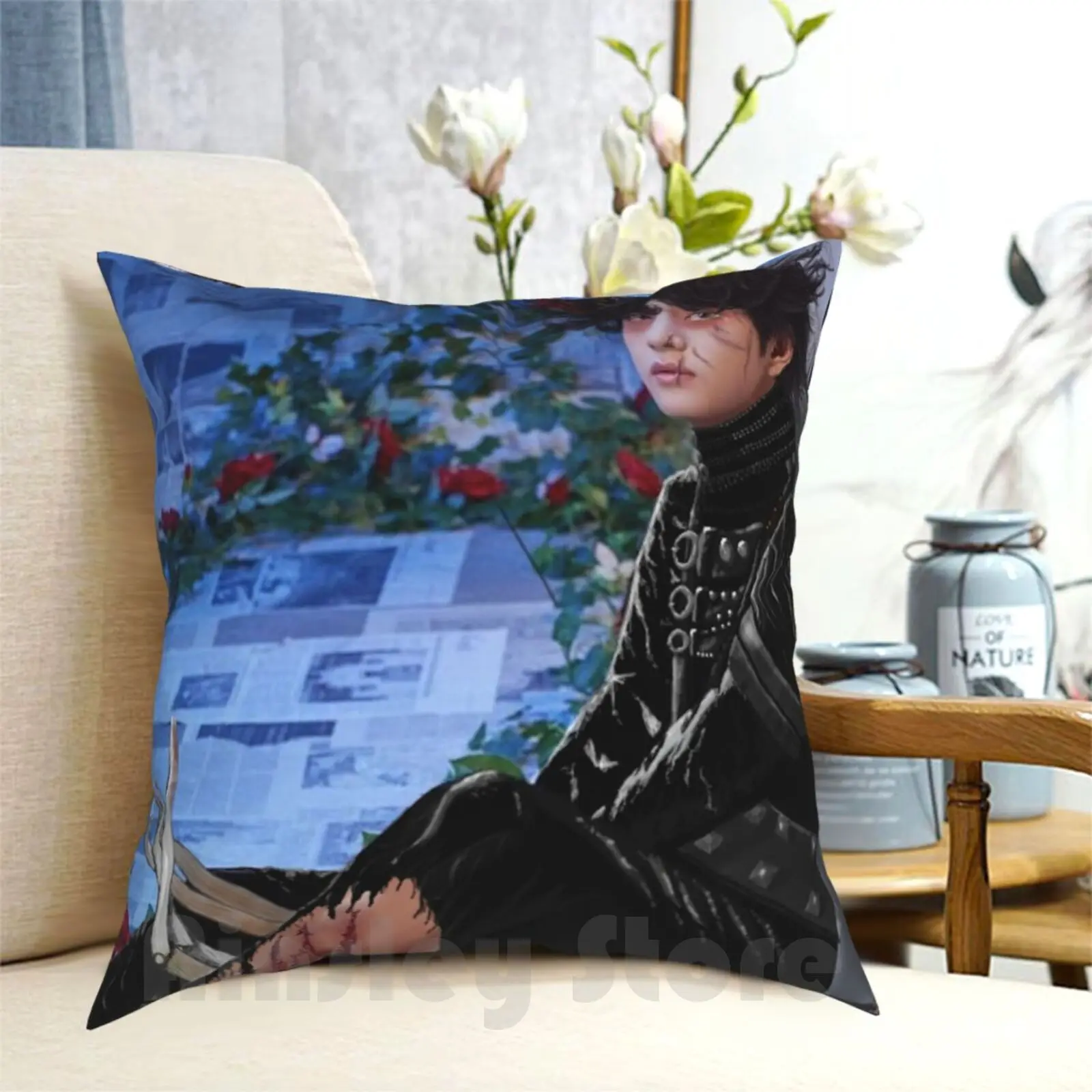 

Taehyung Scissorhands Pillow Case Printed Home Soft Throw Pillow Edward Scissorhands Taehyung Kim Taehyung Jungkook