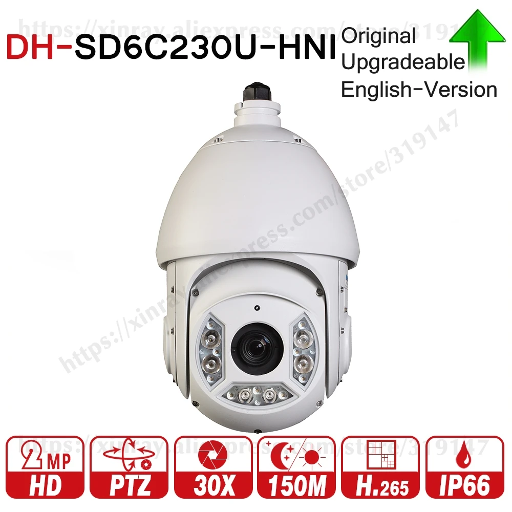 Dahua SD6C230U-HNI 2MP 30X Starlight IR PTZ сетевая ip-камера 4,5-135 мм оптический зум 150 м IR Starlight H.265 автоматическое отслеживание