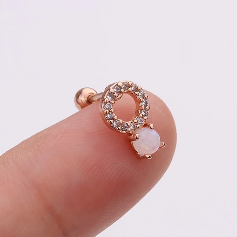 Модные хирургические стальные серьги-гвоздики для пирсинга женщин и девочек