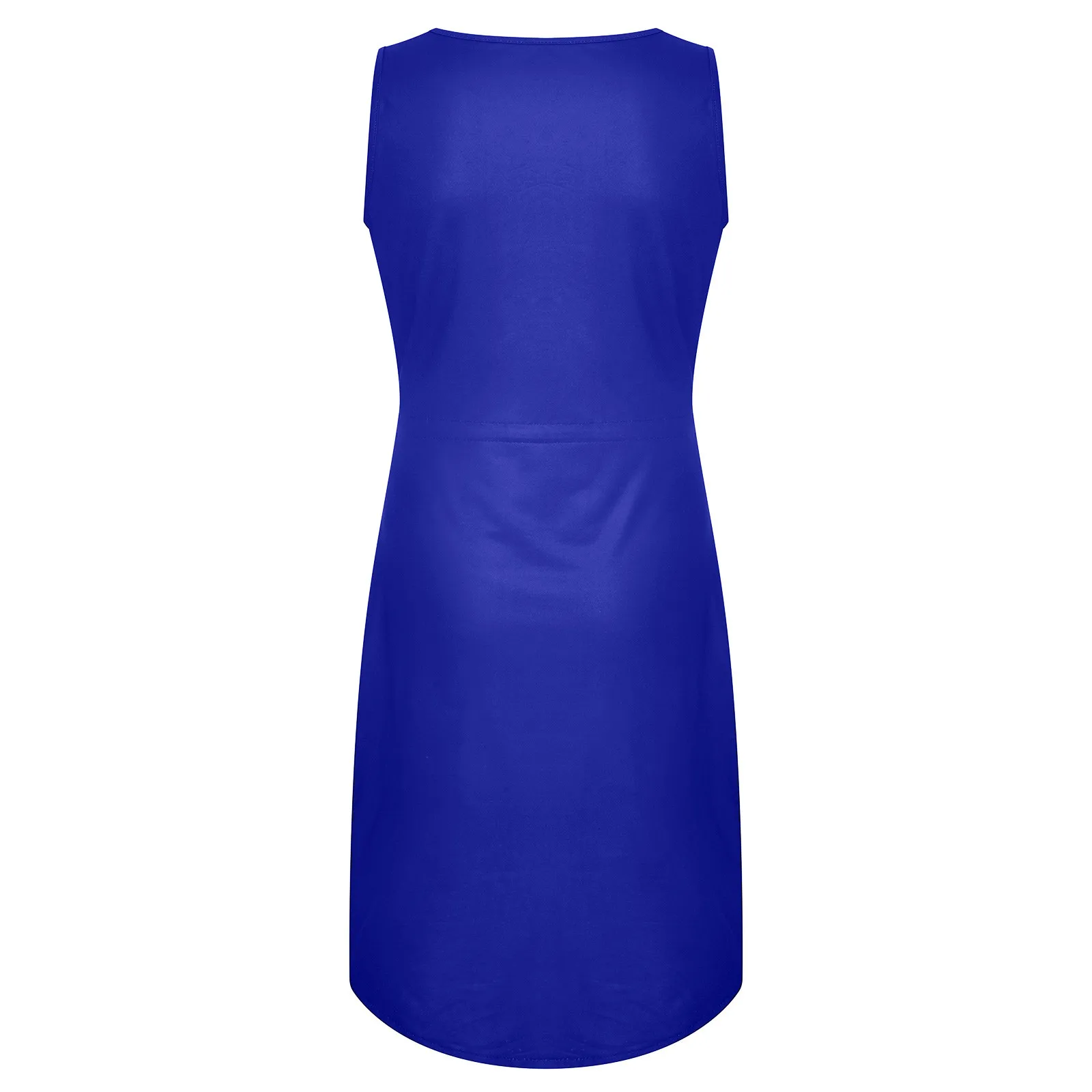 

Fashion Women's Dress Summer Casual O-Neck Casual Solid sleeveless Dress With Pockets Ladies Bandage High Waist Midi Dress#35