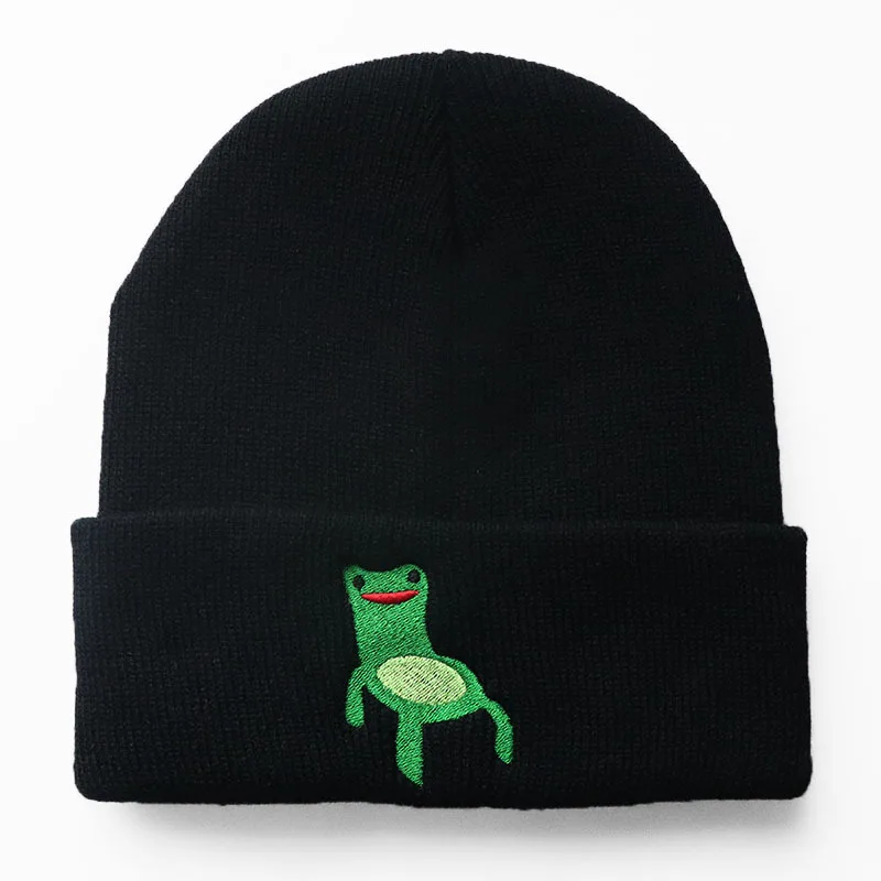 Froggy Kursi Bordir Beanie untuk Pria 
