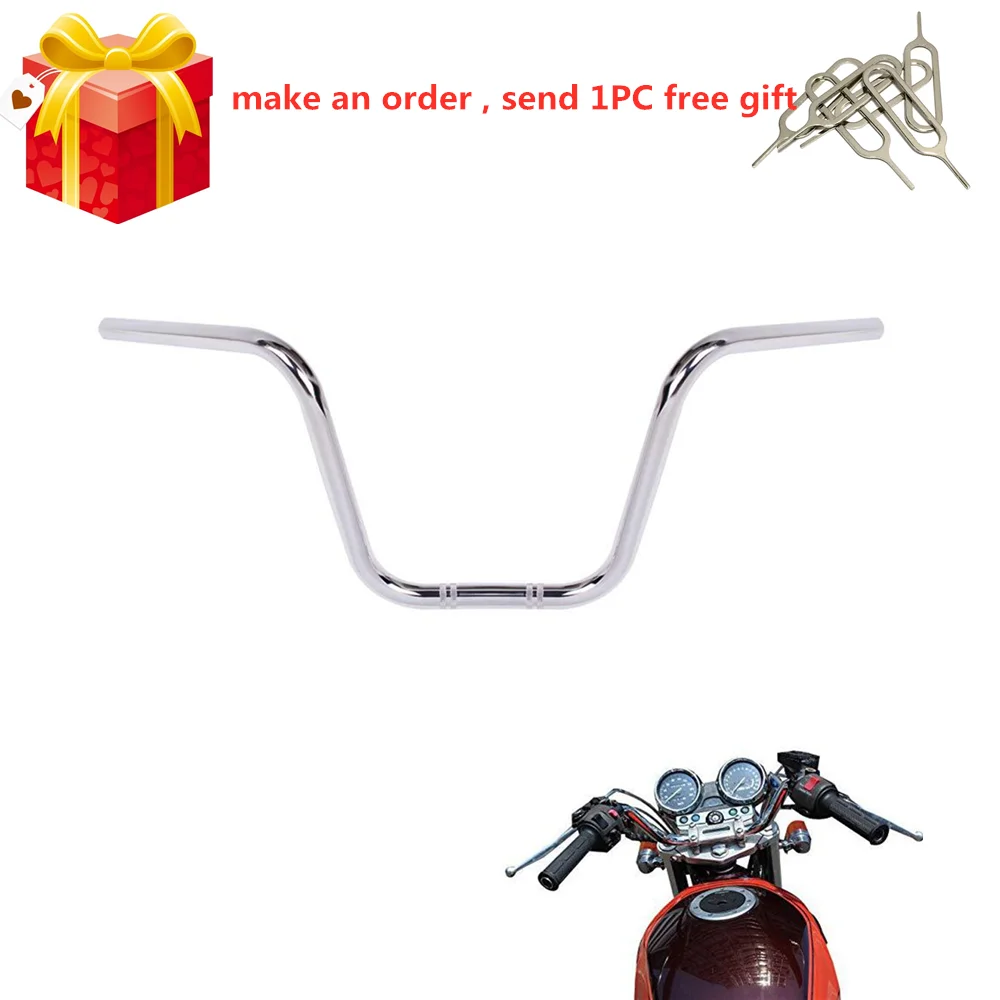 

22mm 7/8" 25mm 1"Motorcycle Handlebar High-Rise Drag Bar Motorbike Scooter Handle Bar for H onda K awasaki S uzuki Chopper