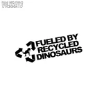 Модная Автомобильная наклейка Volkrays с питанием от переработанных динозавров, аксессуары, светоотражающая Водонепроницаемая виниловая наклейка черногосеребряного цвета, 3 см * 13 см