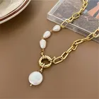 XIALUOKE винтажное ожерелье с пресноводным жемчугом в стиле барокко, короткое ожерелье для женщин, роскошные элегантные вечерние ювелирные изделия для невесты