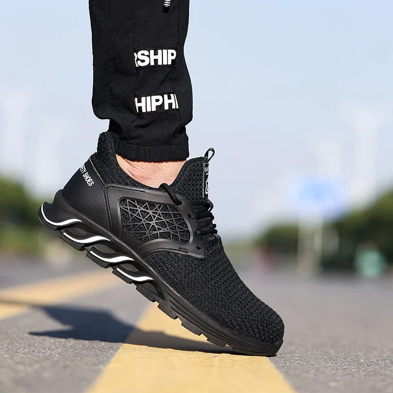 Мужские индустриальные стальные колпачки на носках неразрушаемые