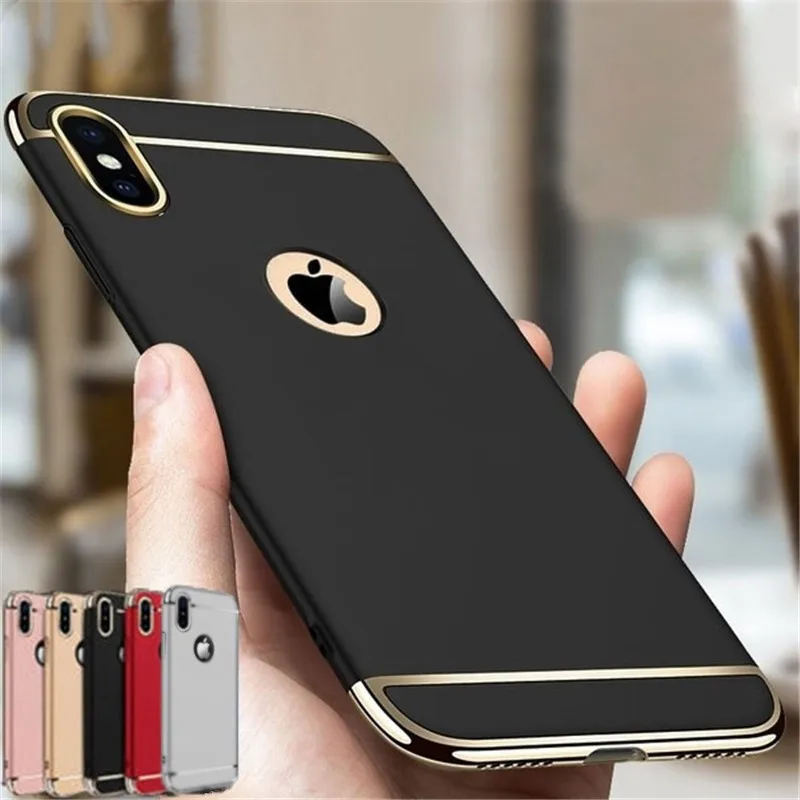 Роскошный Золотой жесткий матовый чехол для iphone 7 6 S 8 Plus задняя крышка Покрытие