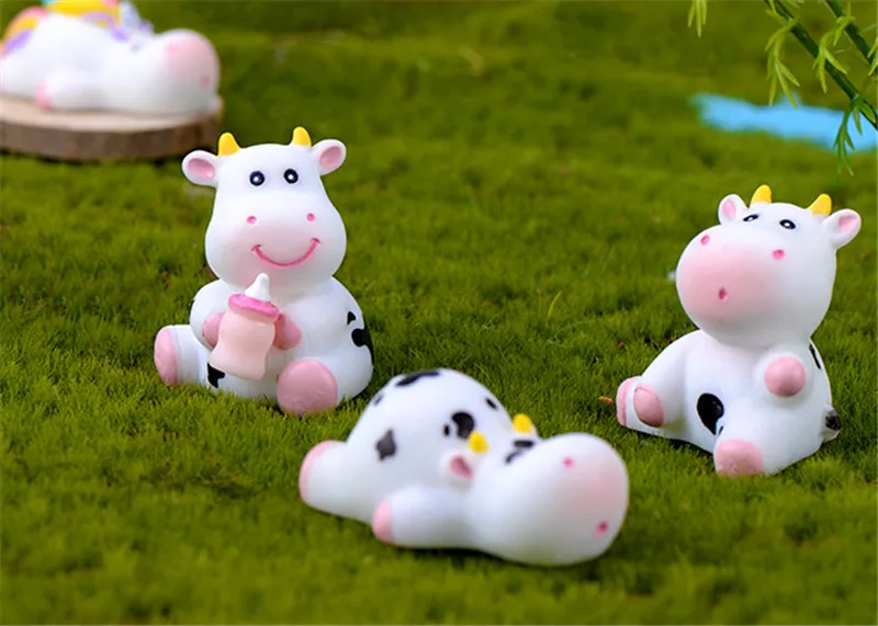 1 шт. Мини фигурки милой коровы миниатюрное ремесло Сказочный садовый гном