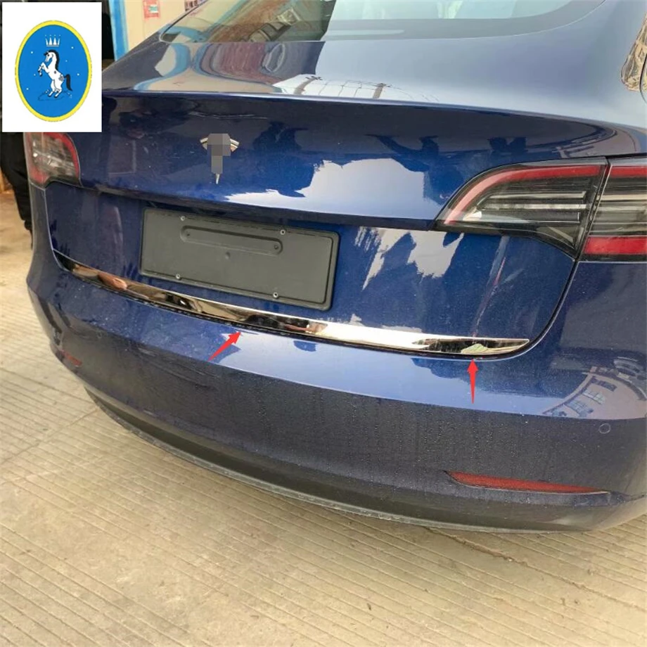 Yimaautotrims авто аксессуар задняя Задняя Крышка багажника и верхняя задняя дверь Накладка для Tesla модель 3
