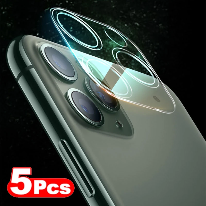 

5Pcs Full Cover Camera Lens Glass For iPhone 11 Pro 11 12 Pro Max Camera Protector For iPhone 11 12 Mini Glass Tempered Film