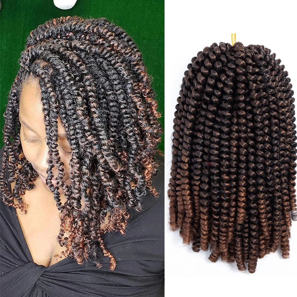 

18 Inch 100g/Pack 15 Strands Spring Twist Crochet Braids Crochet Braiding Synthetic Hair Extensions Low Temperature Fiber